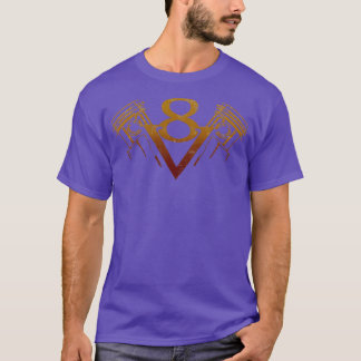 Camiseta Supercoches de potencia del motor V8
