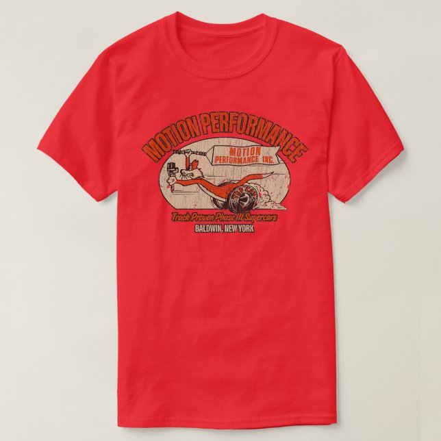 Camiseta Supercoches de rendimiento de movimiento (Diseño del anverso)