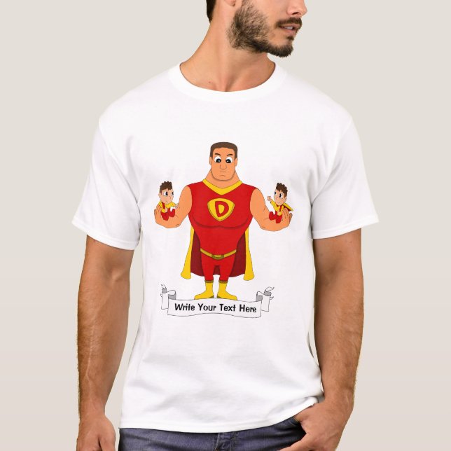 Camiseta Superdad con mellizos - personalizado (Anverso)