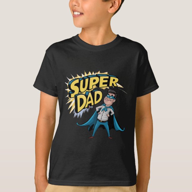 Camiseta Superdad Graciosa Superhéroe papá Presente Vestuar (Anverso)