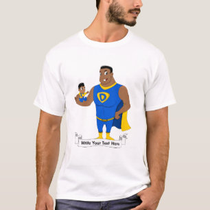 Camiseta Superdad y un niño - dibujo animado