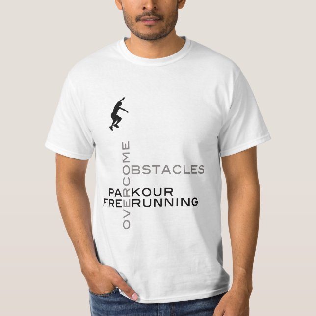 Camiseta Supere los obstáculos:: En blanco (Anverso)