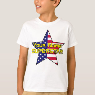 Camiseta Superestrella de la bandera americana