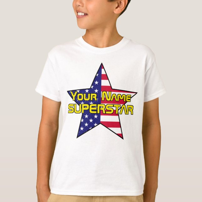 Camiseta Superestrella de la bandera de Estados Unidos (Anverso)