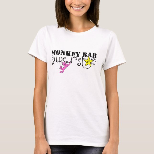 Camiseta Superestrella de la barra de mono (chicas) (Anverso)