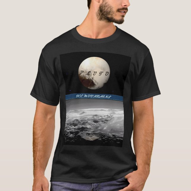 Camiseta Superficie De Plutón Con Planeta (Anverso)