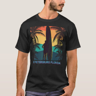 Camiseta Superficie de Surfboard de palmeras en Florida en