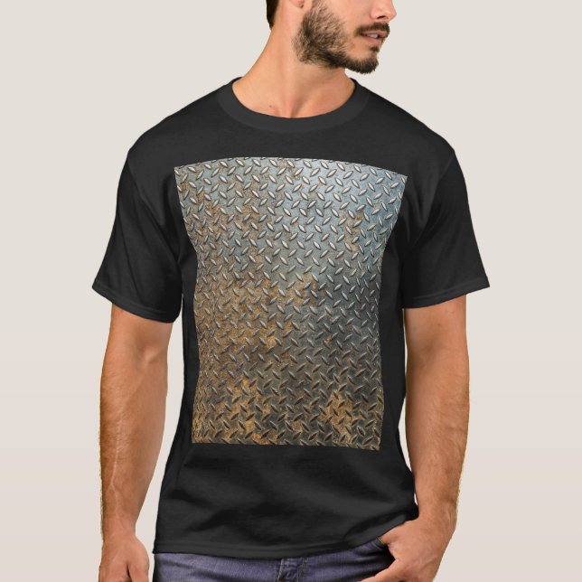 Camiseta Superficie metálica, fondo de textura reflectante. (Anverso)