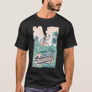 Camiseta Superficie Tropical De Vibes De Verano En Esquelet