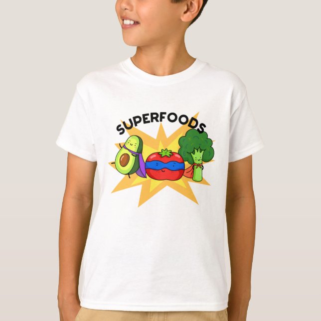 Camiseta Superfood Divertido bollo vegetal (Anverso)