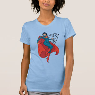 Camiseta Supergirl abusando de un traje azul