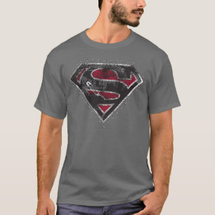 Camiseta Supergirl apenó negro y rojo del logotipo