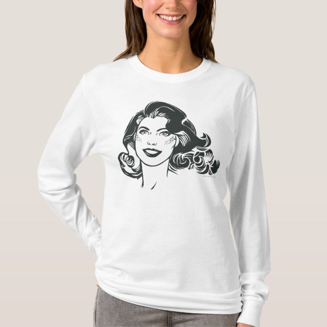 Camiseta Supergirl Black and White Drawing 2 (Anverso)