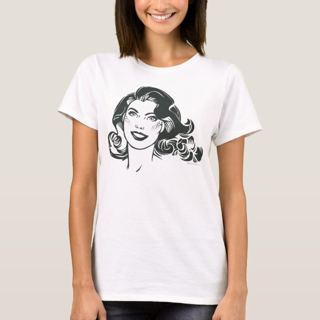 Camiseta Supergirl Black and White Drawing 2 (Anverso)