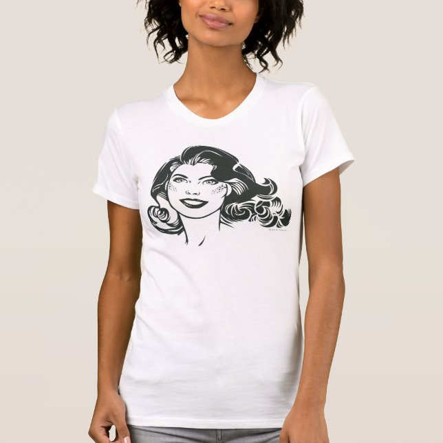 Camiseta Supergirl Black and White Drawing 2 (Anverso)