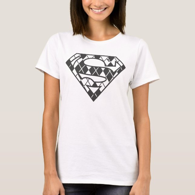 Camiseta Supergirl Black Argyle Logo (Anverso)