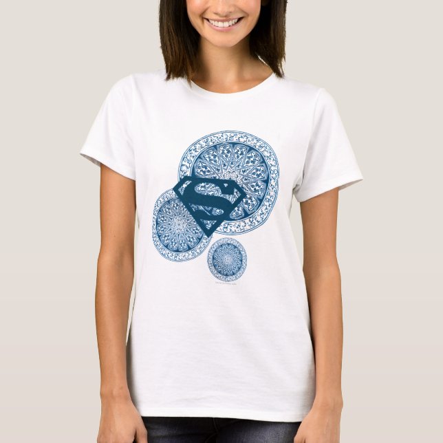 Camiseta Supergirl Blue Circle Design (Anverso)