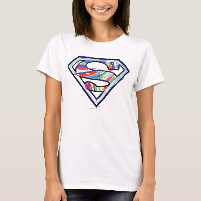 Camiseta Supergirl Colorful Sketch Logo (Anverso)