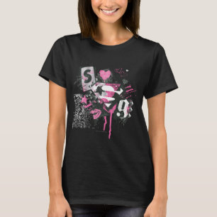 Camiseta Supergirl derrama y garabatea el collage