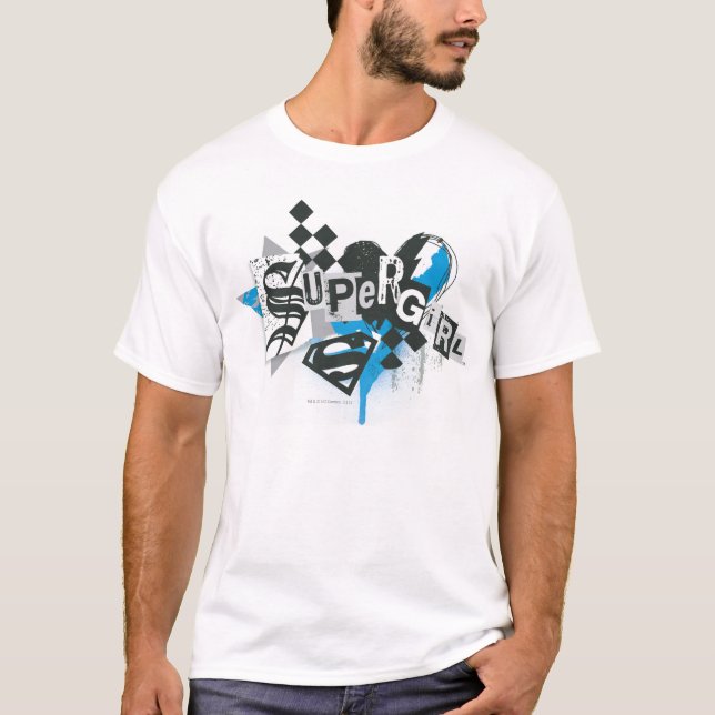 Camiseta Supergirl derrames y splatt (Anverso)