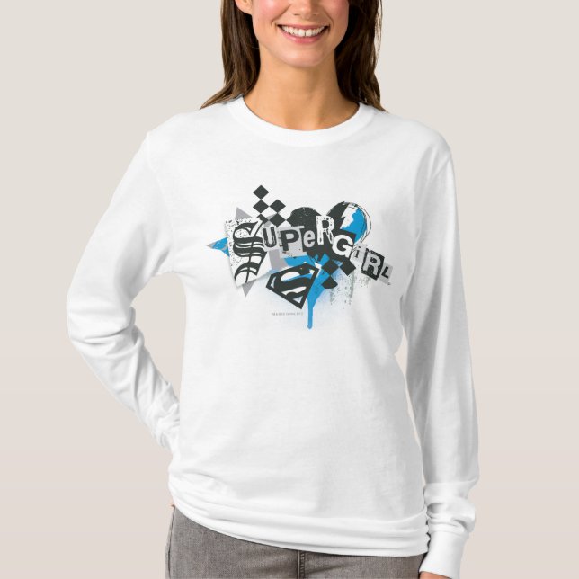 Camiseta Supergirl derrames y splatt (Anverso)