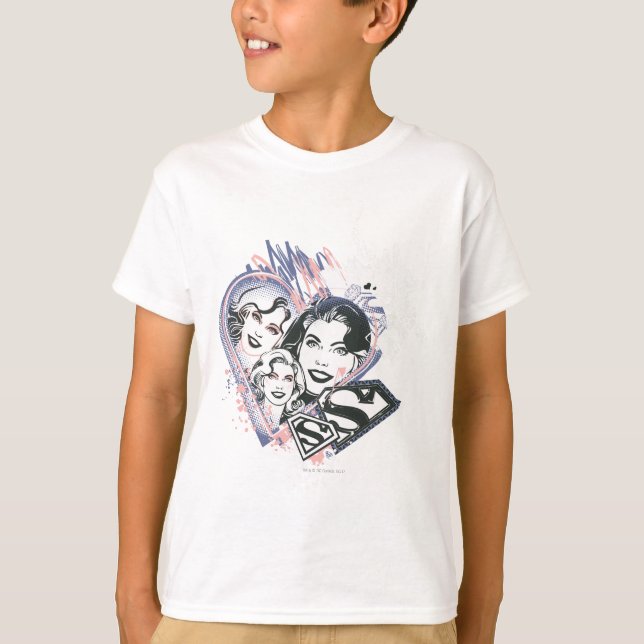 Camiseta Supergirl Face Collage (Anverso)
