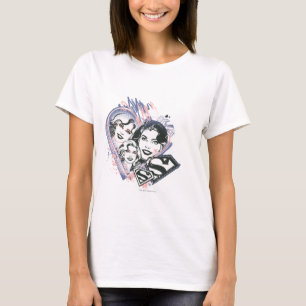 Camiseta Supergirl Face Collage
