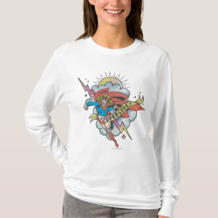 Camiseta Supergirl Flying Lightning Tattoo