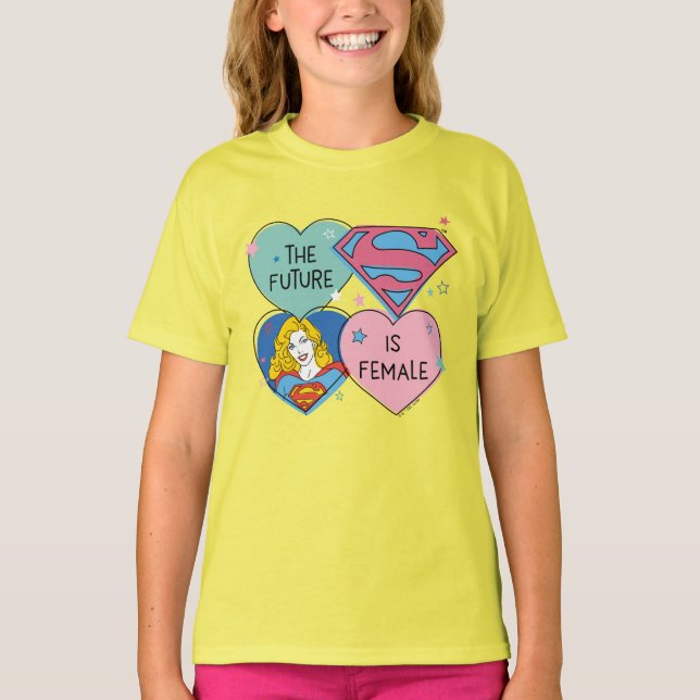 Camiseta Supergirl fuera de este mundo retro gráfico (Anverso)