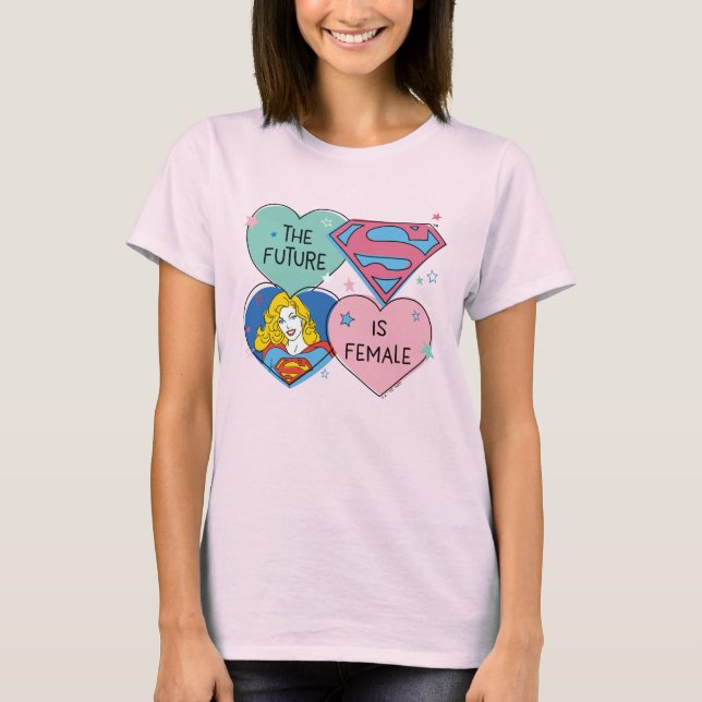Camiseta Supergirl fuera de este mundo retro gráfico (Anverso)