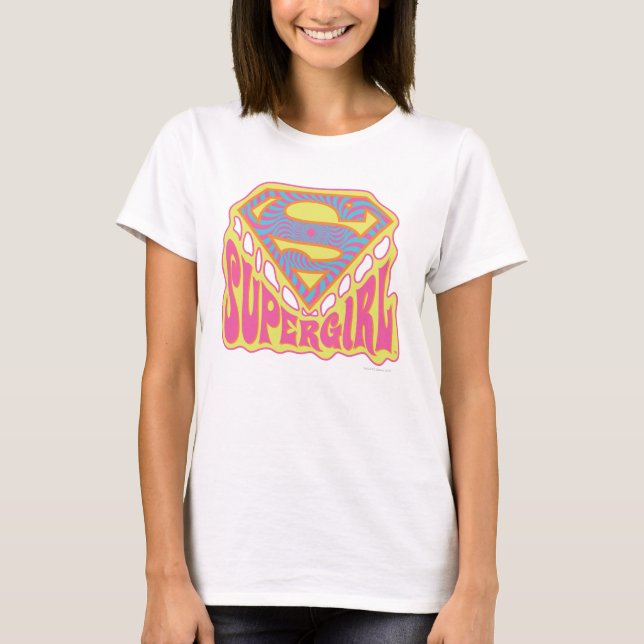 Camiseta Supergirl Groovy Logo 2 (Anverso)