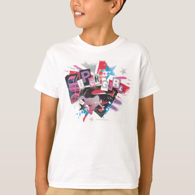 Camiseta Supergirl Grunge Design (Anverso)