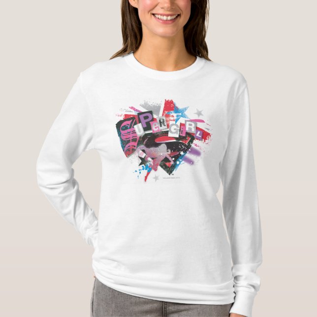 Camiseta Supergirl Grunge Design (Anverso)