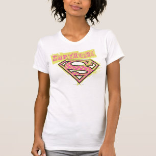 Camiseta Supergirl Grunge Logo Pink