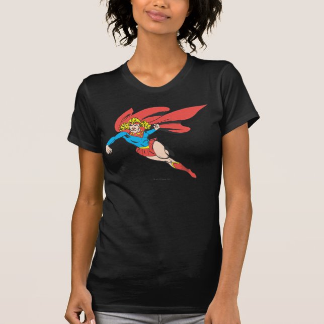 Camiseta Supergirl Leaps and Punches (Anverso)