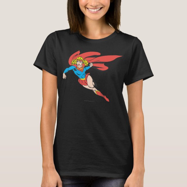 Camiseta Supergirl Leaps and Punches (Anverso)