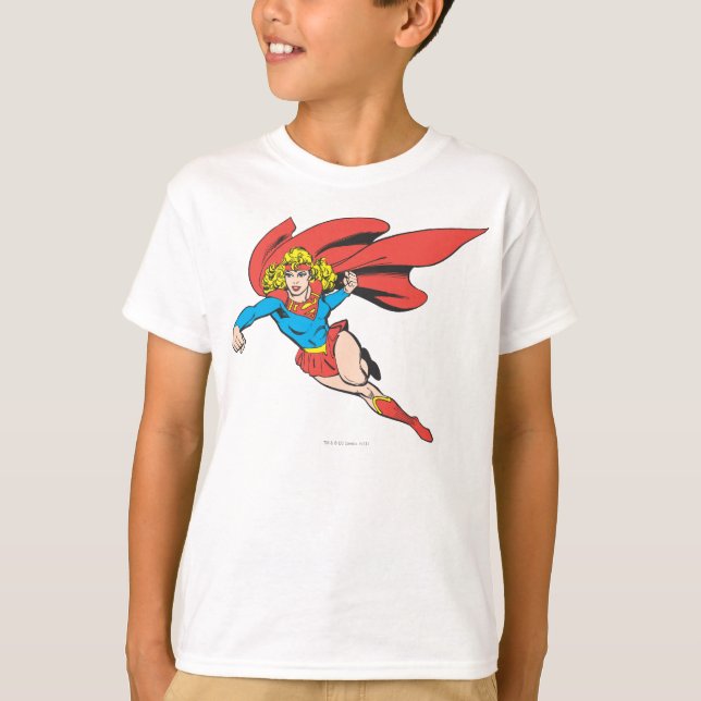 Camiseta Supergirl Leaps and Punches (Anverso)