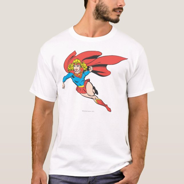 Camiseta Supergirl Leaps and Punches (Anverso)