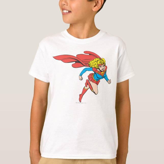 Camiseta Supergirl Leaps Right (Anverso)