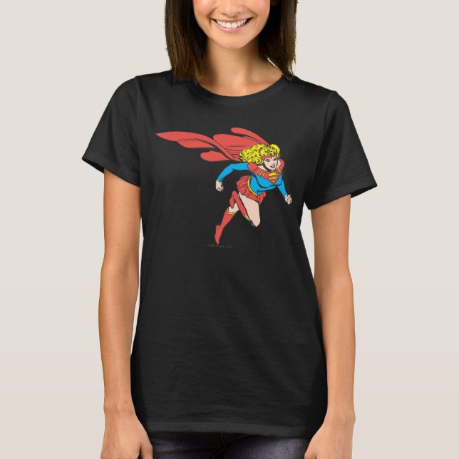 Camiseta Supergirl Leaps Right (Anverso)