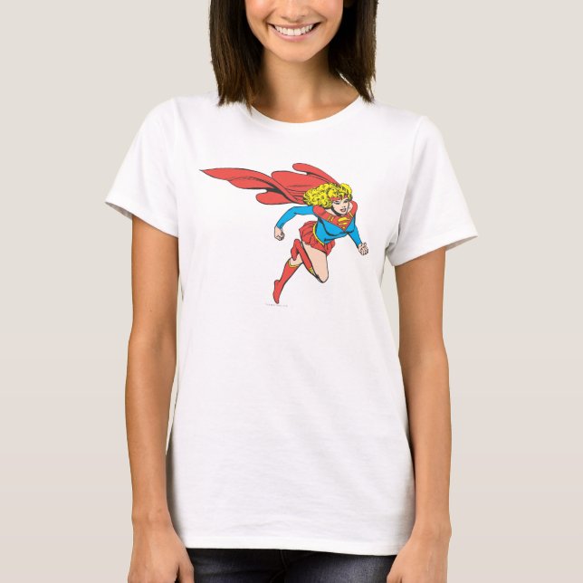 Camiseta Supergirl Leaps Right (Anverso)