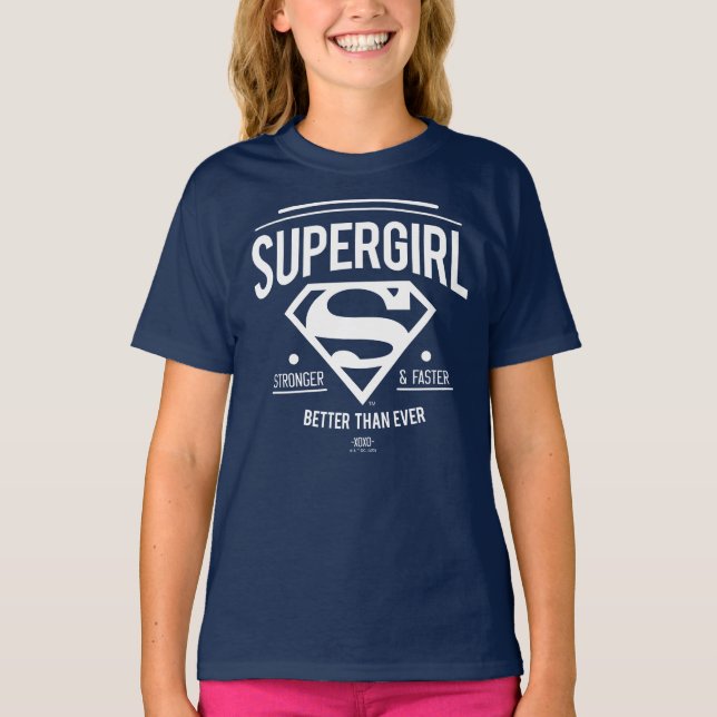 Camiseta Supergirl mejor que nunca retro gráfico (Anverso)