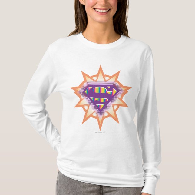 Camiseta Supergirl Naranja Starburst (Anverso)