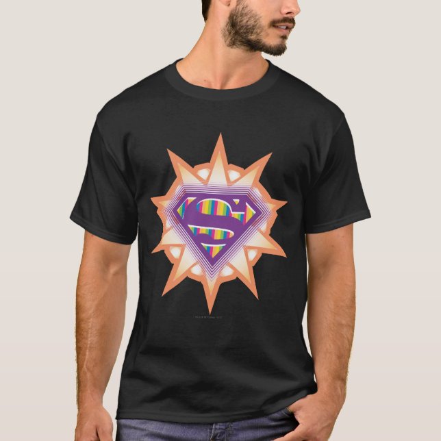Camiseta Supergirl Naranja Starburst (Anverso)