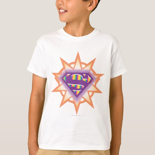 Camiseta Supergirl Orange Starburst (Anverso)