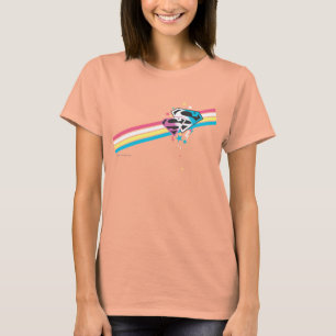 Camiseta Supergirl rayas arcoiris