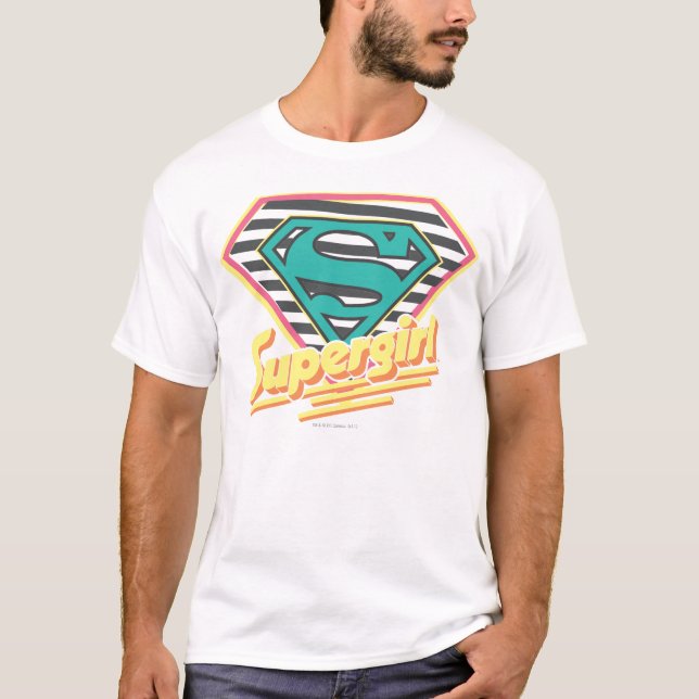 Camiseta Supergirl rayó el logotipo (Anverso)