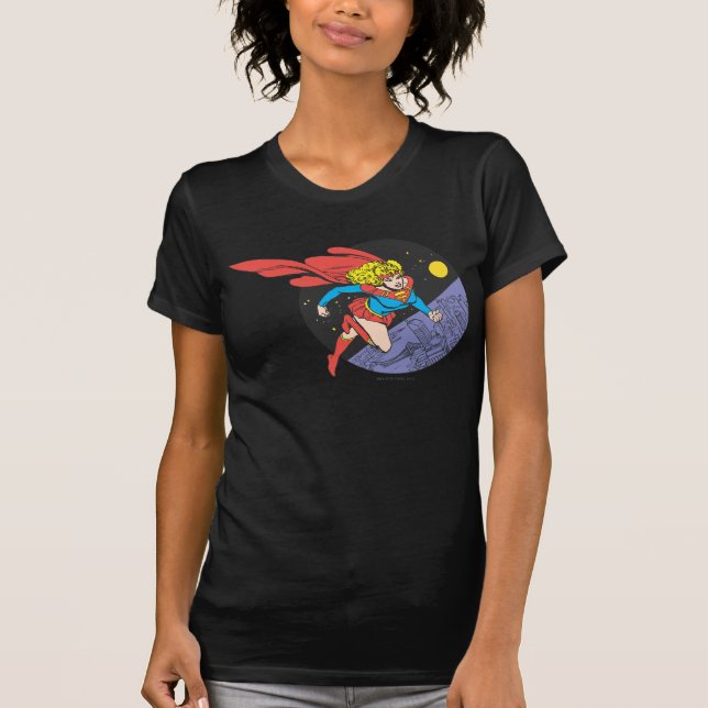 Camiseta Supergirl Saltos en el espacio (Anverso)