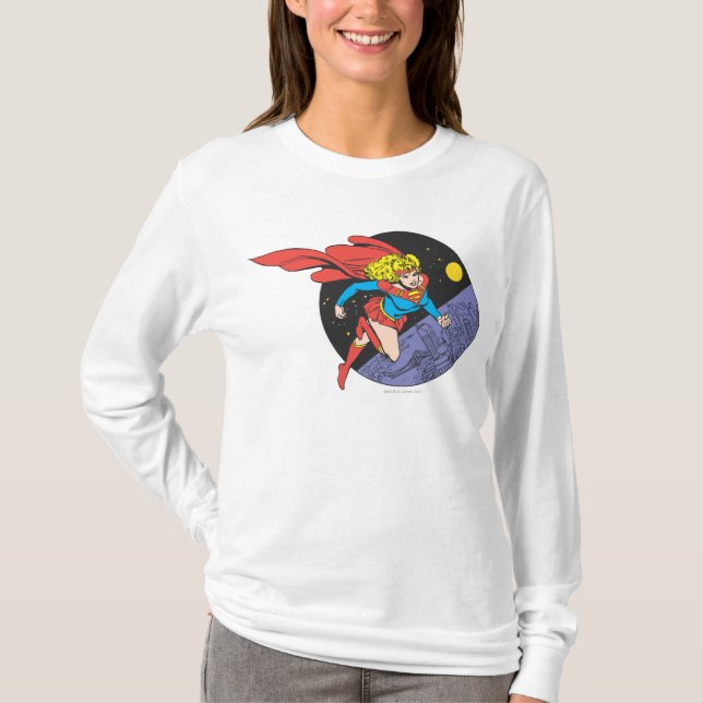 Camiseta Supergirl Saltos en el espacio (Anverso)