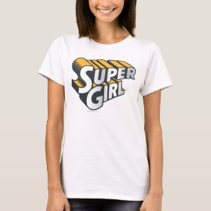 Camiseta Supergirl Silver and Orange Logo